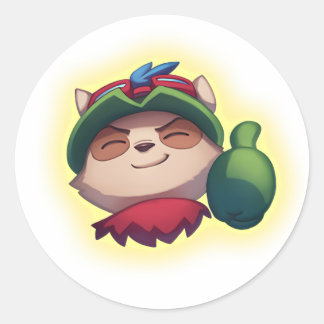 Teemo League of Legends duikt Schattige op Ronde Sticker