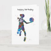 Teen Basketball Player Kaart (Voorkant)