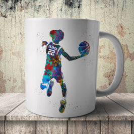 Teen Basketball Player Koffiemok