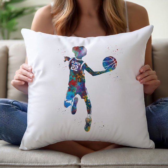 Teen Basketball Player Kussen (Creator heeft geüpload)