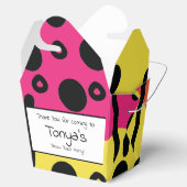 Teen Birthday 80s Neon Pattern Favor Box Bedankdoosjes (Geopend)