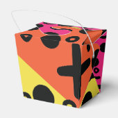 Teen Birthday 80s Neon Pattern Favor Box Bedankdoosjes (Achterkant)