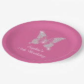 Teen Birthday, Diamond Butterfly, naamtijdperk, ro Papieren Bordje (Gekanteld)