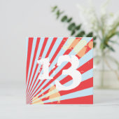 Teen Birthday Party Invitation | Jongen Kaart (Staand voorkant)