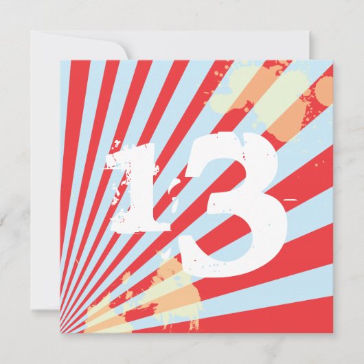 Teen Birthday Party Invitation | Jongen Kaart (Voorkant)