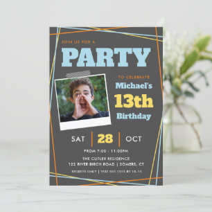 Teen Boy Birthday, 13 jaar of eender welke leeftij Kaart