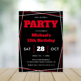 Teen Boy Birthday, 13 jaar of eender welke leeftij Kaart