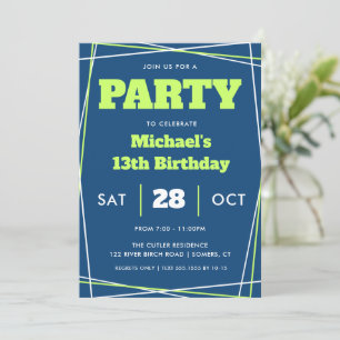Teen Boy Birthday, 13 jaar of eender welke leeftij Kaart
