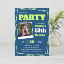 Teen Boy Birthday, 13 jaar of ouder, blauwe groene