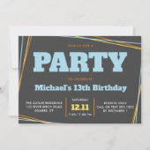 Teen Boy Birthday, 13 jaar of ouder, Multicolor Kaart (Voorkant)