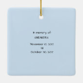 Teen Boy & Dog Memorial Keramisch Ornament (Achterkant)