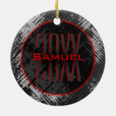 Teen Boy Keramisch Ornament (Achterkant)