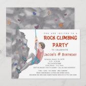 Teen Boy Rock Klimmen Verjaardag Party Uitnodiging (Voorkant / Achterkant)