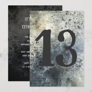 Teen Boy Sons Birthday Grunge Distress Kaart