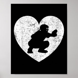 Teen Boys Baseball Catcher Jeugd Kinder Baseball P Poster
