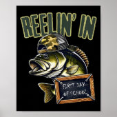 Teen Boys Fishing Reeling In First Day Of School B Poster (Voorkant)