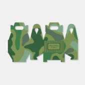 Teen Boys Green Camo Party Gift Box Bedankdoosjes (Uitgevouwen)