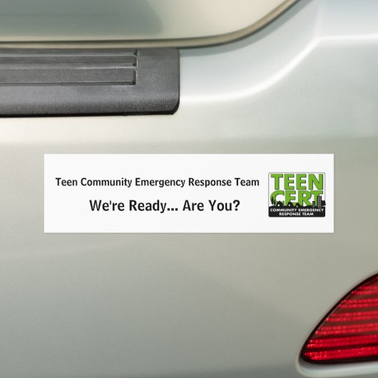 Teen CERT Bumpersticker (Op auto)