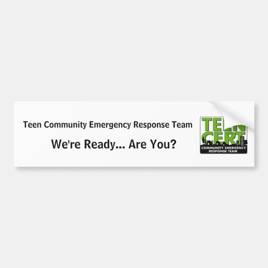 Teen CERT-bumpersticker Bumpersticker (Voorkant)