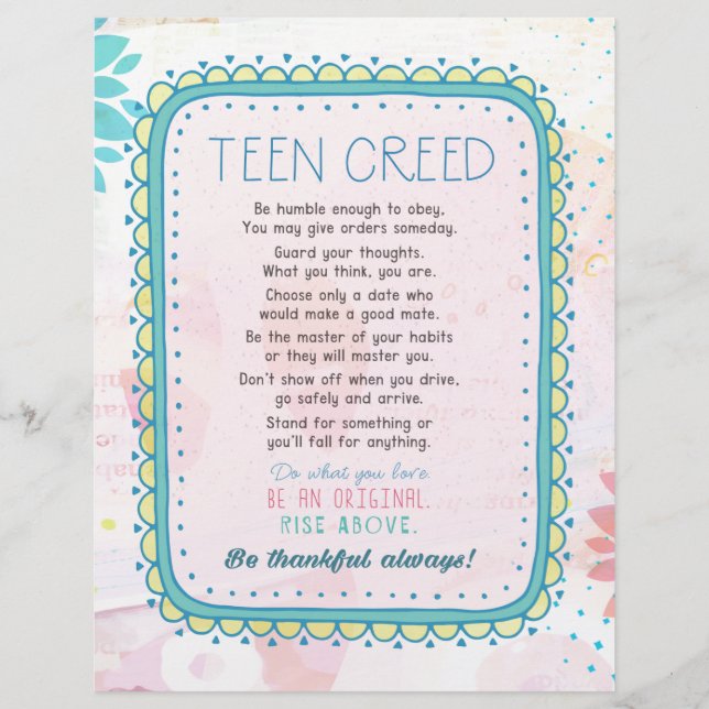 Teen Creed (Voorkant)