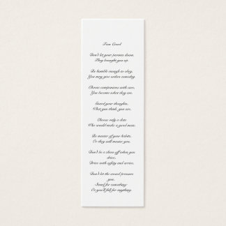 Teen Creed bladwijzer Mini Visitekaartjes