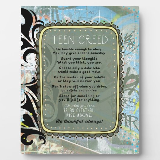 Teen Creed Fotoplaat (Voorkant)