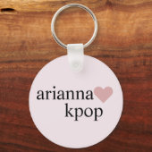 Teen Cute Pink Love Heart Aesthetics Sleutelhanger (Voorkant)