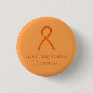 Teen Dating Violence Awareness Ribbon Custom Pin Ronde Button 3,2 Cm