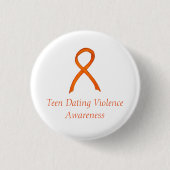 Teen Dating Violence Awareness Ribbon Custom Pin Ronde Button 3,2 Cm (Voorkant)