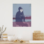 Teen door het Poster van het meer (Keuken)