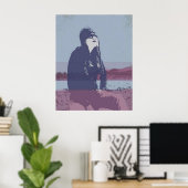 Teen door het Poster van het meer (Thuiskantoor)