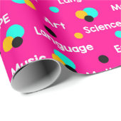 Teen Dream Cheerleader Pattern Cadeaupapier (Rol Hoek)