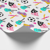 Teen Dream Cheerleader Pattern Cadeaupapier (Hoek)