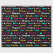 Teen Dream Cheerleader Pattern Cadeaupapier (Vlak)