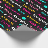 Teen Dream Cheerleader Pattern Cadeaupapier (Hoek)