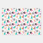 Teen Dream Cheerleader Pattern Inpakpapier Vel (Voorkant)