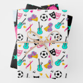 Teen Dream Cheerleader Pattern Inpakpapier Vel (In situ)