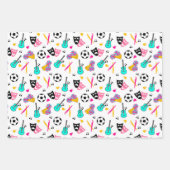 Teen Dream Cheerleader Pattern Inpakpapier Vel (Voorkant 3)