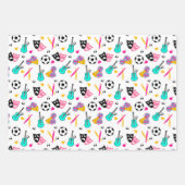 Teen Dream Cheerleader Pattern Inpakpapier Vel (Voorkant 2)