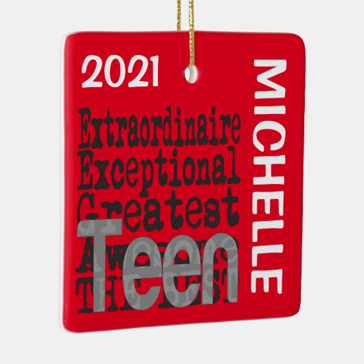 Teen Extraordinaire CUSTOM Keramisch Ornament (Rechts)