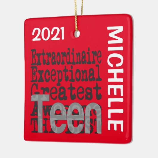 Teen Extraordinaire CUSTOM Keramisch Ornament (Links)