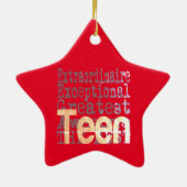 Teen Extraordinaire Keramisch Ornament (Achterkant)