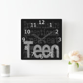 Teen Extraordinaire Vierkante Klok (Huis)