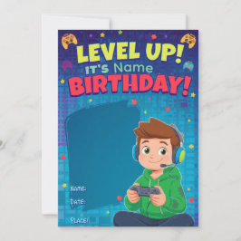 Teen Gamer Boy Video Game Player Birthday  Kaart