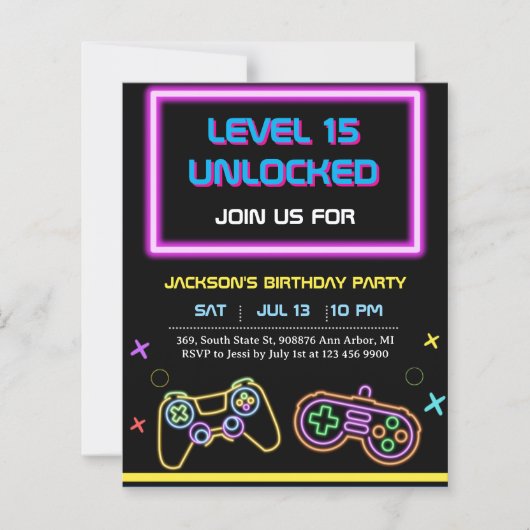 Teen Gaming Gamer Boy Video Game Player (Voorkant)