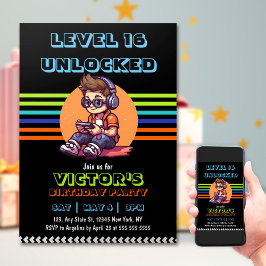 Teen Gaming Gamer Boy Video Game Player Birthday Kaart