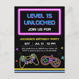 Teen Gaming Gamer Boy Video Game Player Briefkaart