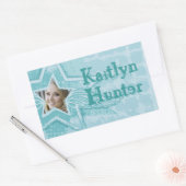Teen girl aqua blue id name sticker (Envelop)