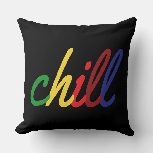 Teen Girl Chill Retro Colors Kussen (Voorkant)