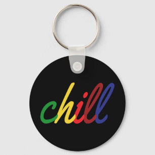 Teen Girl Chill Retro Colors Sleutelhanger